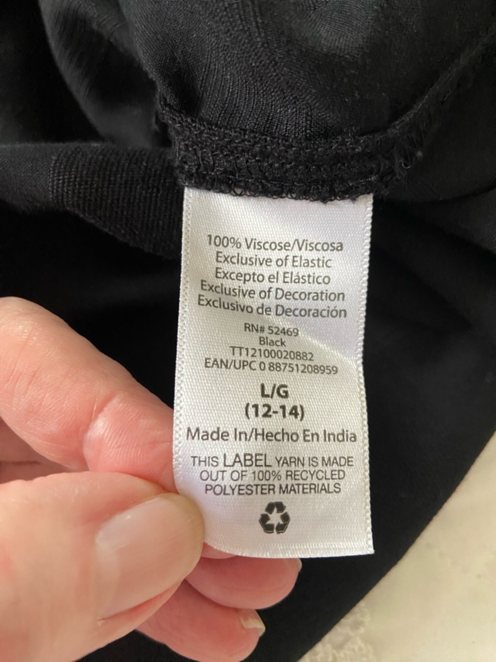 Time and Tru Black Bohemian Blouse Size L (12-14) - Picture 4 of 14